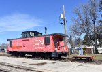 CN Caboose on display at the Depot